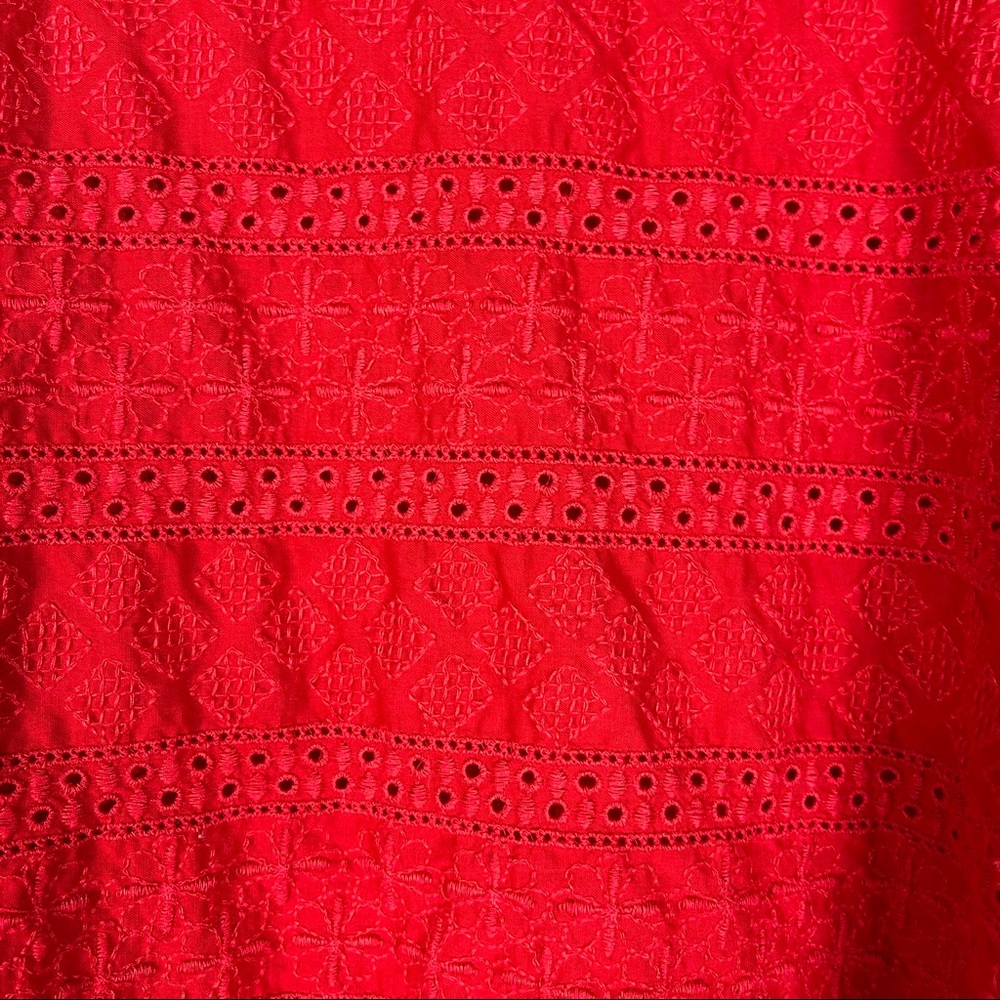 Gap Red Eyelet Bell sleeve top - Picture 5 of 8